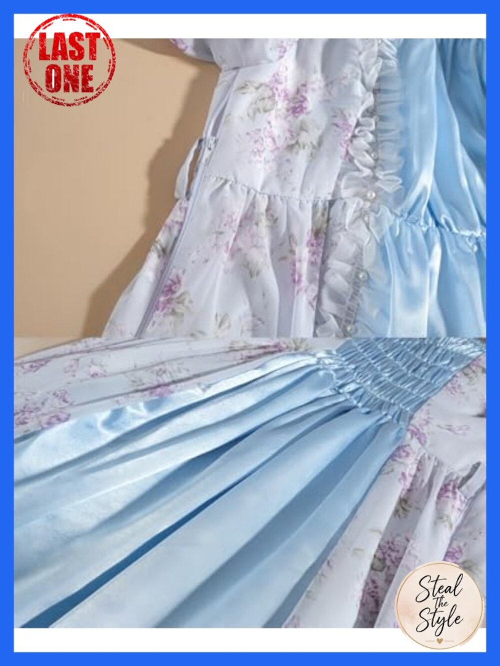 Regency Dress Empire Waist Victorian Gown Satin Chiffon Costume - Picture 3 of 6